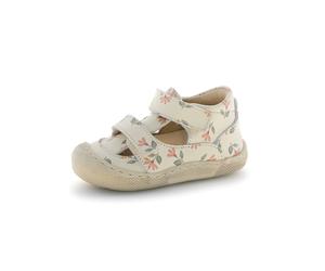 Lauflernschuh NATURINO, Baby, Gr. 26, rot (sanftes weiß), Kalbsleder, geblümt, Schuhe Lauflernschuh, Babyschuh mit Print, Größenschablone zum Download (62268249-26) sanftes weiß