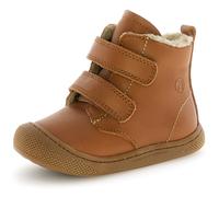 Lauflernschuh NATURINO "Bubble Wide", Baby, Gr. 26, braun, Nappaleder, unifarben, Schuhe Lauflernschuh, Klettstiefel mit Wollfutter, Größenschablone zum Download (91626111-26) braun