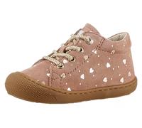 Lauflernschuh NATURINO "COCOON", Kinder, Gr. 25, rosa (rosa, herzchen), Veloursleder, Glitzer, casual, Schuhe, Barfußschuh mit Wechselfußbett, Größenschablone zum Download (11512409-25) rosa, herzchen