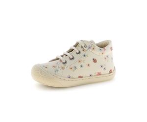 Lauflernschuh NATURINO "COCOON CALF", Jungen, Gr. 26, sanftes weiß, Leder, geblümt, Schuhe Lauflernschuh, Babyschuh, Sneaker, Größenschablone zum Download (29683860-26) sanftes weiß