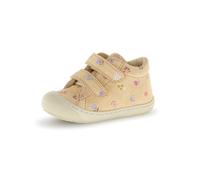 Lauflernschuh NATURINO "COCOON VL", Baby, Gr. 25, beige (hellbeige), Veloursleder, geblümt, kontrastfarbene Details, Schuhe Lauflernschuh, Babyschuh, Klettschuh, Größenschablone zum Download (52536432