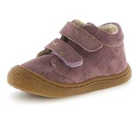 Lauflernschuh NATURINO "Cocoon Wide", Baby, Gr. 24, rosa (pflaume), Veloursleder, Schuhe Lauflernschuh, Barfußschuh, Klettschuh in weiter Form, Größenschablone zum Download (92355131-24) pflaume