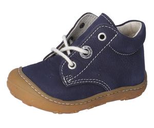 Lauflernschuh PEPINO BY RICOSTA "CORY", Baby, Gr. 24, blau (see, navy), Leder, Schuhe Lauflernschuh, Schnürschuh m. Weiten-Meßsystem, Leder, Größenschablone zum Download (54782343-24) see, navy