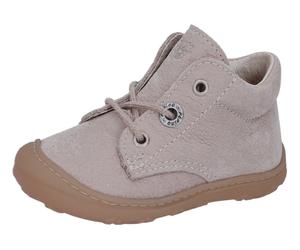 Lauflernschuh PEPINO BY RICOSTA "CORY W WMS: Weit", Baby, Gr. 25, grau (kies), Leder, Schuhe Lauflernschuh, Schnürschuh m. Weiten-Meßsystem, Leder, Größenschablone zum Download (32819157-25) kies