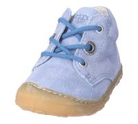 Lauflernschuh PEPINO BY RICOSTA "Cory WMS: Mittel", Baby, Gr. 23, blau (cloud, hellblau), Leder, Schuhe Lauflernschuh, Schnürschuh mit WMS-System, Leder, Größenschablone zum Download (75430340-23) clo
