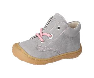 Lauflernschuh PEPINO BY RICOSTA "CORY, WMS: mittel", Baby, Gr. 25, grau, Leder, Schuhe Lauflernschuh, Schnürschuh mit WMS-System, Leder, Größenschablone zum Download (89686468-25) grau
