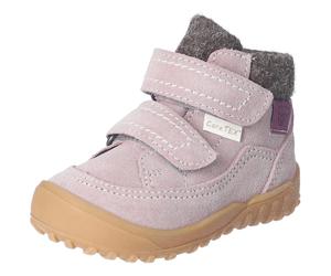 Lauflernschuh PEPINO BY RICOSTA "Donte 50 WMS: weit", Baby, Gr. 25, rosa (malve), Textil, Veloursleder, Schuhe Lauflernschuh, Winterboots, Klettschuh mit TEX, Größenschablone zum Download (22698227-25
