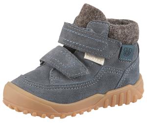 Lauflernschuh PEPINO BY RICOSTA "Donte 50 WMS: weit", Baby, Gr. 27, blau, Textil, Veloursleder, Schuhe Lauflernschuh, Winterboots, Klettschuh mit TEX, Größenschablone zum Download (65771409-27) blau