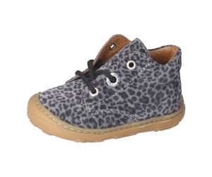 Lauflernschuh PEPINO BY RICOSTA "DOTS", Baby, Gr. 21, grau, Leder, Schuhe Lauflernschuh, Schnürschuh m. Weiten-Meßsystem, Leder, Größenschablone zum Download (63065647-21) grau