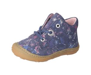 Lauflernschuh PEPINO BY RICOSTA "DOTS, WMS: mittel", Baby, Gr. 21, blau, Leder, Schuhe Lauflernschuh, Schnürschuh m. Weiten-Meßsystem, Leder, Größenschablone zum Download (41515333-21) blau