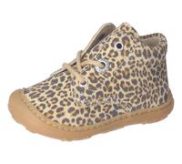 Lauflernschuh PEPINO BY RICOSTA "DOTS WMS: Mittel", Jungen, Gr. 26, braun (braun leo), Leder, gemustert, Schuhe Lauflernschuh, Schnürschuh m. Weiten-Meßsystem, Leder, Größenschablone zum Download (380