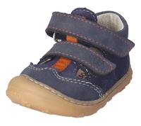 Lauflernschuh PEPINO BY RICOSTA "Ebi WMS: mittel", Baby, Gr. 24, blau (navy, orange), Leder, Textil, Schuhe Lauflernschuh, Klettschuh, Lederinnensohle, Größenschablone zum Download (11570257-24) navy,