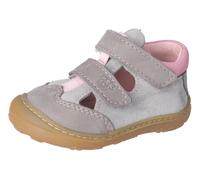 Lauflernschuh PEPINO BY RICOSTA "Ebi WMS: mittel", Baby, Gr. 26, grau (graphit, rosa), Leder, Textil, Schuhe Lauflernschuh, Klettschuh, Lederinnensohle, Größenschablone zum Download (18187057-26) grap