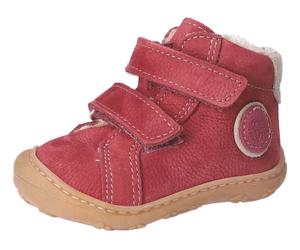 Lauflernschuh PEPINO BY RICOSTA "Gedo WMS: normal", Baby, Gr. 26, rot, Leder, Schuhe Lauflernschuh, Barfußschuh mit hochgezogener Zehenkappe, Größenschablone zum Download (95318127-26) rot