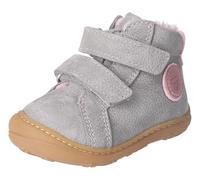 Lauflernschuh PEPINO BY RICOSTA "Gedo WMS: normal", Jungen, Gr. 21, grau, Leder, Schuhe Lauflernschuh, Barfußschuh mit hochgezogener Zehenkappe, Größenschablone zum Download (34301001-21)