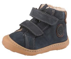 Lauflernschuh PEPINO BY RICOSTA "Gedo WMS: normal", Jungen, Gr. 21, navy, Leder, Schuhe Lauflernschuh, Barfußschuh mit hochgezogener Zehenkappe, Größenschablone zum Download (79899664-21)