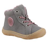 RICOSTA Mädchen Stiefel Georgie, Baby und Kleinkinder Lauflernschuhe, Weite: Mittel, lose Einlage, terracare, schnürer, Graphit/rosa (450), 18 EU