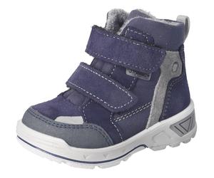 Lauflernschuh PEPINO BY RICOSTA "Janne 50 WMS: weit", Baby, Gr. 25, blau, grau, Lederimitat, Veloursleder, Schuhe Lauflernschuh, Klettstiefel, Winterboots mit Sympatex, Größenschablone zum Download (4