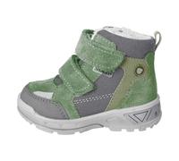 Lauflernschuh PEPINO BY RICOSTA "Janne 50 WMS: weit", Mädchen, Gr. 24, salbei, grau, Lederimitat, Veloursleder, Schuhe Lauflernschuh, Klettstiefel, Winterboots mit Sympatex, Größenschablone zum Downlo