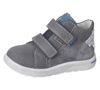 Lauflernschuh PEPINO BY RICOSTA "Kroki WMS: normal", Jungen, Gr. 21, grau, Leder, Synthetik, Textil, Schuhe Lauflernschuh, Klettschuh, Winterboots, Babystiefel mit herausnehmbarer Innensohle (31278358