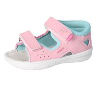 Lauflernschuh PEPINO BY RICOSTA "Mantu WMS: mittel", Kinder, Gr. 22, rosa, Lederimitat, Textil, kontrastfarbene Details, casual, Schuhe, Sandale mit Klett, WMS-System, Leder, Größenschablone zum Downl