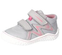 Lauflernschuh PEPINO BY RICOSTA "Patti WMS: mittel", Baby, Gr. 22, grau (hellgrau), Lederimitat, Textil, Schuhe Lauflernschuh, Barfußschuh mit Klett u. WMS-System, Größenschablone zum Download (157275