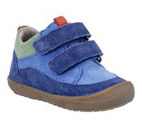 Lauflernschuh RICHTER "Maxi", Baby, Gr. 25, blau kombiniert, Veloursleder, colorblocking, kontrastfarbene Details, Schuhe Lauflernschuh, Halbschuh, Klettschuh mit WMS: M IV, Größenschablone zum Downlo