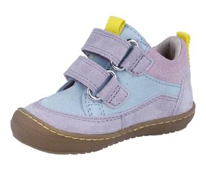 Lauflernschuh RICHTER "Maxi", Baby, Gr. 25, flieder kombiniert, Veloursleder, colorblocking, kontrastfarbene Details, Schuhe Lauflernschuh, Halbschuh, Klettschuh mit WMS: M IV, Größenschablone zum Dow