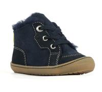 Lauflernschuh RICHTER "Maxi WMS: Mittel", Baby, Gr. 21, blau (dunkelblau), Lammfell, Veloursleder, Schuhe Lauflernschuh, Winterstiefel mit herausnehmbarer Sohle, Größenschablone zum Download (76307620