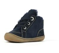 Lauflernschuh RICHTER "Maxi WMS: Mittel", Baby, Gr. 24, blau (dunkelblau), Lammfell, Veloursleder, Schuhe Lauflernschuh, Winterstiefel mit herausnehmbarer Sohle, Größenschablone zum Download (76307620