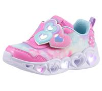 Skechers Girls Sneaker, Pink Sparkle Mesh/Turquoise Trim, 42.5 EU