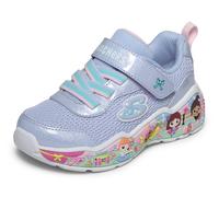 Lauflernschuh SKECHERS "PLAY SCENE-FUN SQUAD", Baby, Gr. 22, Textil, hellblau, flieder, Lederimitat, Mesh, kontrastfarbene Details, Schuhe Lauflernschuh, Sneaker mit bunten Motiven verziert, Größensch