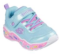 Lauflernschuh SKECHERS "PLAY SCENE-FUN SQUAD", Baby, Gr. 26, bunt (türkis, multi), Lederimitat, Mesh, animal-print, kontrastfarbene Details, Schuhe Lauflernschuh, Sneaker mit bunten Motiven verziert,