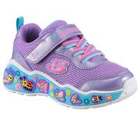 Lauflernschuh SKECHERS "PLAY SCENE-FUN SQUAD", Jungen, Gr. 26, lila (lila kombiniert), Lederimitat, Mesh, animal-print, kontrastfarbene Details, Schuhe Lauflernschuh, Sneaker mit bunten Motiven verzie