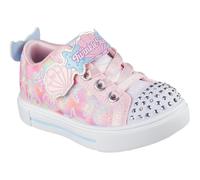 Lauflernschuh SKECHERS "TWINKLE SPARKS LIGHTS", Jungen, Gr. 21, bunt (hellrosa, multi), Lederimitat, Schuhe Lauflernschuh, Sneaker,Blink,-Klettschuh mit Glitzer, Größenschablone zum Download (60948426