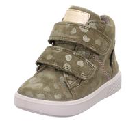 Lauflernschuh SUPERFIT "SUPIES WMS: mittel", Baby, Gr. 25, bunt (khaki, rosa), Leder, Textil, Schuhe Lauflernschuh, Barfußschuh mit zwei Klettverschlüssen, Größenschablone zum Download (29979056-25) k