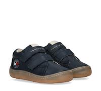 Lauflernschuh TOMMY HILFIGER, Baby, Gr. 25, blau, Synthetik, Schuhe Lauflernschuh, Barfußschuh, Halbschuh, Klettschuh mit Logoschriftzug (60068413-25) blau
