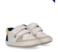 Lauflernschuh TOMMY HILFIGER, Jungen, Gr. 17, bunt, Lederimitat, Schuhe Lauflernschuh, Retro Sneaker, Klettschuh, Halbschuh für Babys, mit Lochmuster (83092035-17)