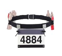 Laufnummer | Wettbewerber Bib Running | Gürtel für Sportlaufnummern | Black and Trail Running Race Belt, bietet eine verstellbare Schnalle, Reifen