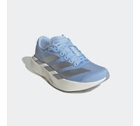Laufschuh ADIDAS PERFORMANCE "adizero Evo SL W", Damen, Gr. 43, silber (glow blau, silber metallic, cloud weiß), Synthetik, Textil, Schuhe, angelehnt an das Design vom Adios Pro Evo (88109736-43) glow