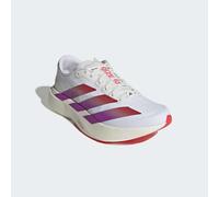 Laufschuh ADIDAS PERFORMANCE "ADIZERO EVO SL", Herren, Gr. 43, rosa (cloud weiß, lucid rot, crystal weiß), Textil, Schuhe Laufschuh, angelehnt an das Design vom Adios Pro Evo (64923154-43) cloud weiß,