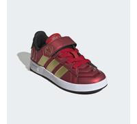 Klettschuh ADIDAS SPORTSWEAR "ADIDAS MARVEL AVENGERS GRAND COURT KINDER", Kinder, Gr. 38, better scarlet, matte gold, core schwarz, Synthetik, Schuhe Klettschuh, für Kinder & Jugendliche (33997158-38)