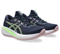 Laufschuh ASICS "GEL-CUMULUS 28", Damen, Gr. 39, midnight, illuminate grün, Synthetik, Schuhe Laufschuh, sportlicher Stil, leicht profiliertes Laufsohlenprofil, Schnürung (97467408-39) midnight, illum