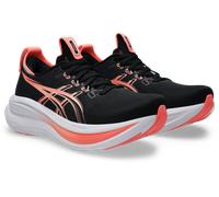 Laufschuh ASICS "GEL-NIMBUS 28", Damen, Gr. 40, schwarz (schwarz, pearl pink), Synthetik, Schuhe Laufschuh, für Erwachsene, mit leicht profiliertem Laufsohlenprofil (61500063-40) schwarz, pearl pink