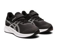 Laufschuh ASICS "PATRIOT 13 PS", Kinder, Gr. 30, grau (graphite grau, weiß), Textil, Schuhe Laufschuh (32359068-30) graphite grau, weiß