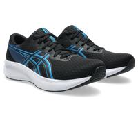 Laufschuh ASICS "PATRIOT 14", Herren, Gr. 44,5, schwarz, aegean blau, Synthetik, Schuhe Laufschuh, atmungsaktives Mesh-Obermaterial, Energiegeladene Mittelsohle (27389264-44,5) schwarz, aegean blau