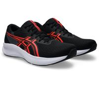 Laufschuh ASICS "PATRIOT 14", Herren, Gr. 48, schwarz, flash rot, Textil, Schuhe Laufschuh, atmungsaktives Mesh-Obermaterial, Energiegeladene Mittelsohle (67694936-48) schwarz, flash rot