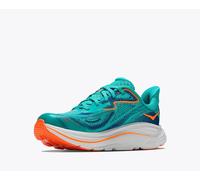 Laufschuh HOKA ONE ONE "Clifton 10 Big Kids", Kinder, Gr. 40,5, grün (night glow blau, electric aqua), Synthetik, Textil, Schuhe Laufschuh, mit EVA-Dämpfungstechnologie, atmungsaktives Obermaterial (1