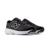 Laufschuh NEW BALANCE "411", Damen, Gr. 37,5, schwarz, magnet, silber metallic, Synthetik, Textil, Schuhe Laufschuh, für Erwachsene, mit Gummilaufsohle (30490469-37,5) schwarz, magnet, silber metallic