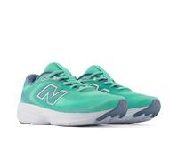 Laufschuh NEW BALANCE "411", Damen, Gr. 41,5, grün (bright mint, zinc blau, silber metallic), Synthetik, Textil, Schuhe Laufschuh (37421458-41,5) bright mint, zinc blau, silber metallic